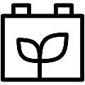 Car Battery Eco Vector SVG Line Icon