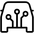 Car Electronics Vector SVG Line Icon
