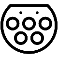 Charger Connector Type 2 Vector SVG Line Icon