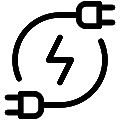 Charging Cycle Vector SVG Line Icon