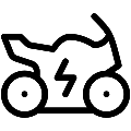 Electric Motorbike Vector SVG Line Icon