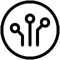 Electronics Circle Vector SVG Line Icon