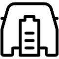 Ev Battery Charging Vector SVG Line Icon