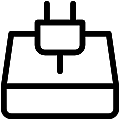 Ev Battery Plug Vector SVG Line Icon