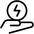 Hand Energy Vector SVG Line Icon