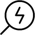 Search Electricity Vector SVG Line Icon