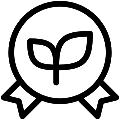 Eco Badge Vector SVG Line Icon