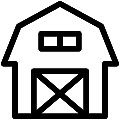 Farm Barn Vector SVG Line Icon