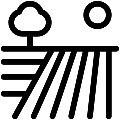 Farm Field Vector SVG Line Icon