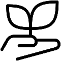 Hand Plant Vector SVG Line Icon