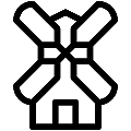 Mill Vector SVG Line Icon