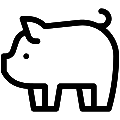 Pig Vector SVG Line Icon