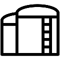 Storage Tank Vector SVG Line Icon