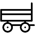Tractor Trailer Vector SVG Line Icon