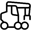 Forestry Harvester Vector SVG Line Icon