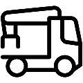 Log Loader Truck Vector SVG Line Icon