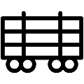 Logging Flatcar Vector SVG Line Icon