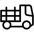 Logging Truck Vector SVG Line Icon