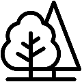 Mixed Forest Vector SVG Line Icon
