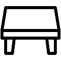 Coffee Table Vector SVG Line Icon