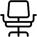 Office Chair Vector SVG Line Icon