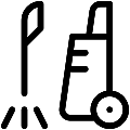 High Pressure Washer Vector SVG Line Icon