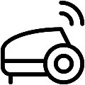 Lawn Mower Robot Vector SVG Line Icon