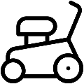 Lawn Mower Vector SVG Line Icon