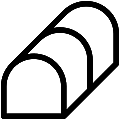 Mini Greenhouse Vector SVG Line Icon