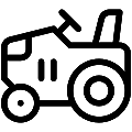 Mini Tractor Vector SVG Line Icon