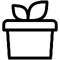 Plant Pot 2 Vector SVG Line Icon