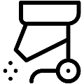 Shredder Chipper Vector SVG Line Icon