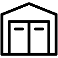 Storage Shed 2 Vector SVG Line Icon