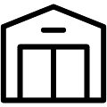 Storage Shed Vector SVG Line Icon