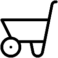 Wheelbarrow Vector SVG Line Icon