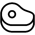 Beef Steak Vector SVG Line Icon