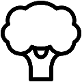 Broccoli Vector SVG Line Icon