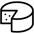 Cheese Vector SVG Line Icon