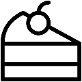 Cheesecake Vector SVG Line Icon