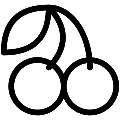Cherry Vector SVG Line Icon