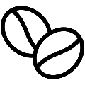 Coffee Beans Vector SVG Line Icon