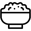 Cottage Cheese Vector SVG Line Icon