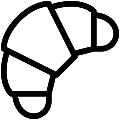 Croissant Vector SVG Line Icon