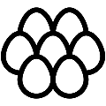 Eggs 3 Vector SVG Line Icon