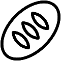 Loaf Bread Vector SVG Line Icon