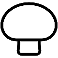 Mushroom 2 Vector SVG Line Icon