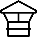 Chimney Cap Vector SVG Line Icon