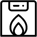 Diesel Boiler Vector SVG Line Icon