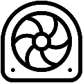 Fan Heater Vector SVG Line Icon