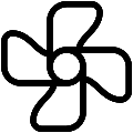 Fan Vector SVG Line Icon